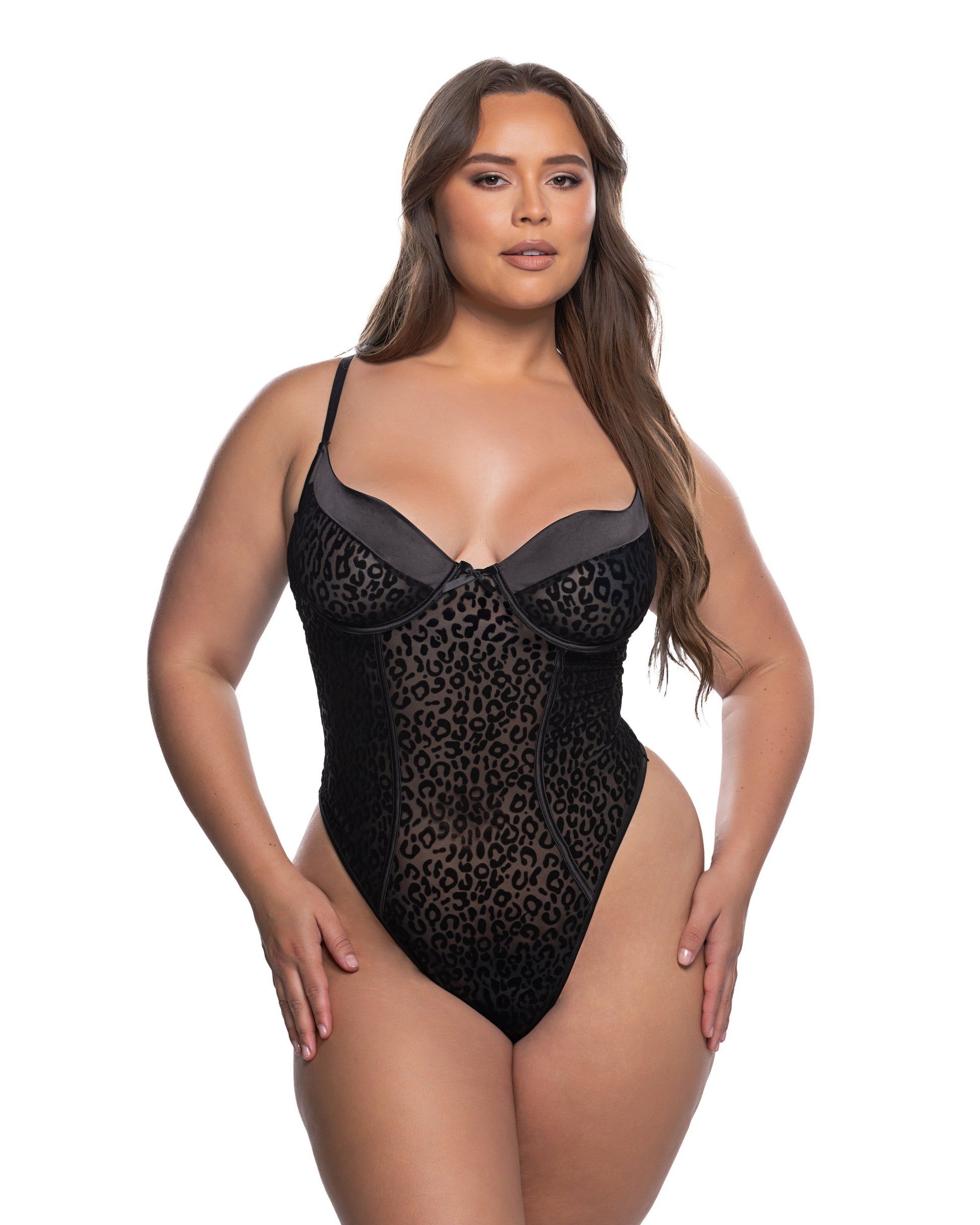 Black Wild Thing Teddy in satin for rave looks