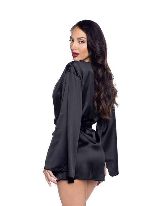 Black Midnight Essentials Robe for rave looks