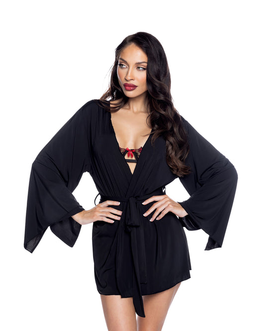 Black Modal Robe for rave looks