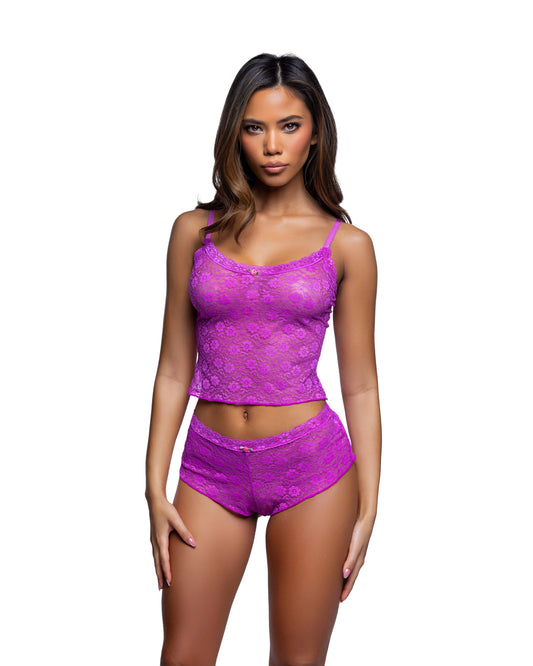 Blue Midnight Muse Lace Cami & Short Set in lace for rave looks
