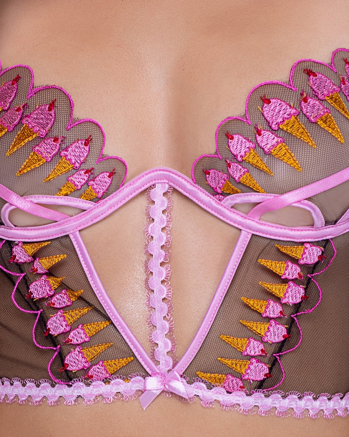 Strawberry Sherbet 2-Piece Bustier Short Set