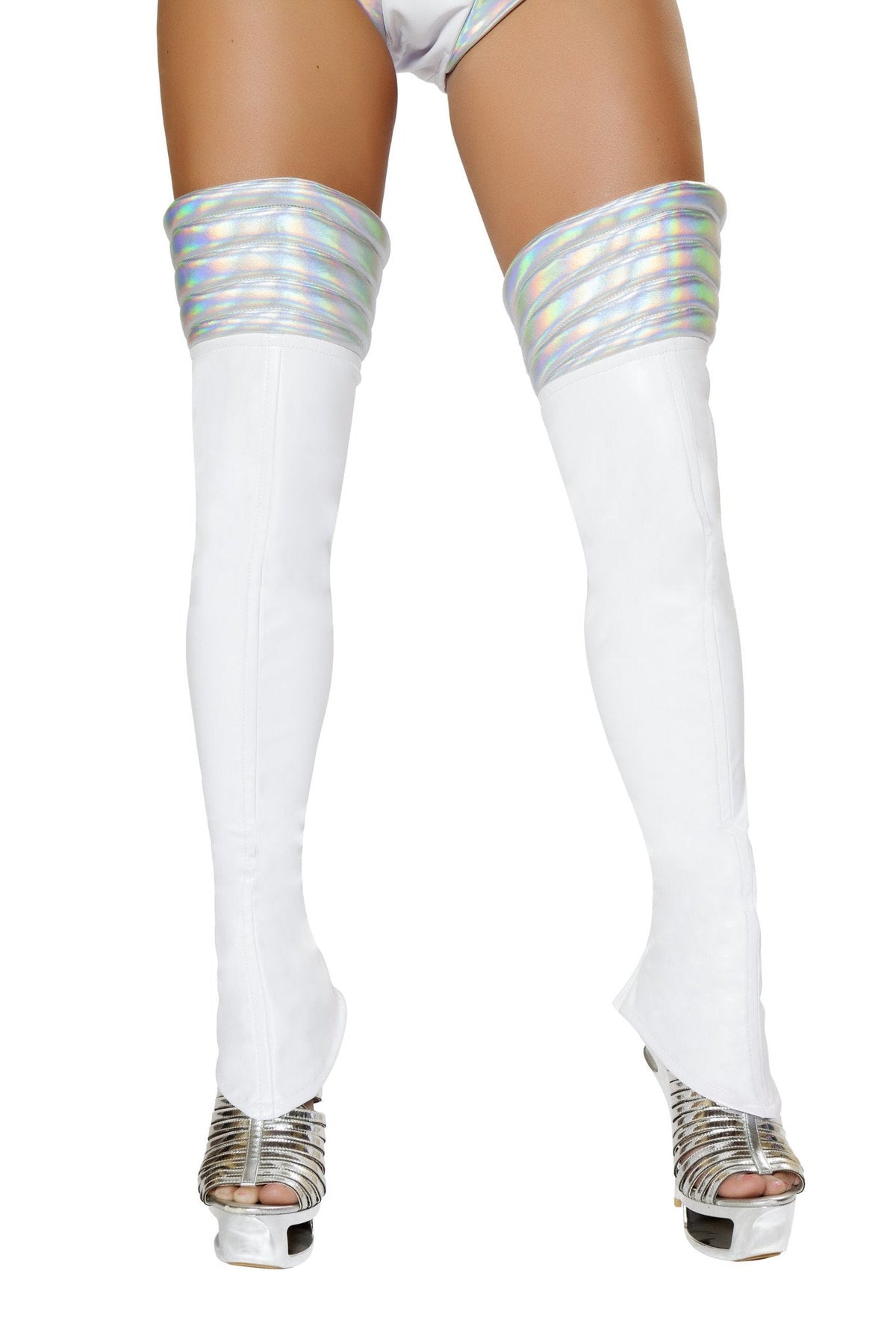 White & Silver Padded Top with Leggings