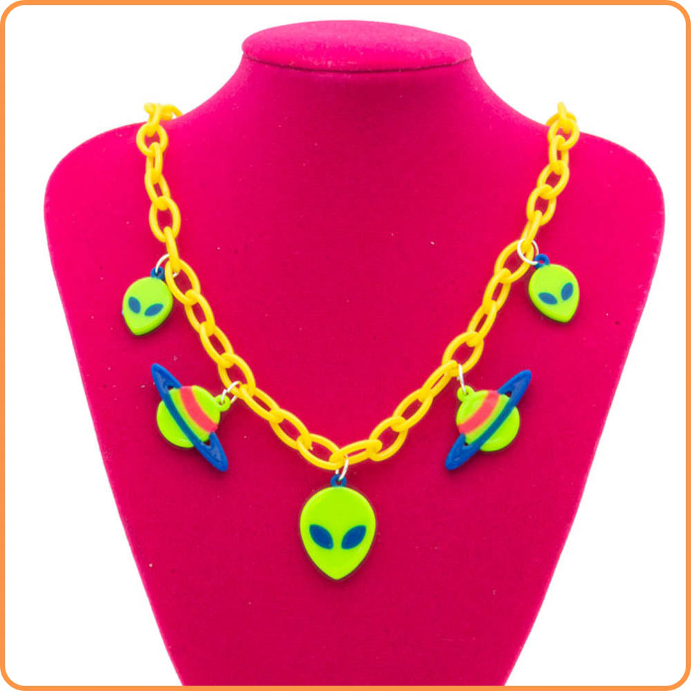 Alien Invasion Kandi Necklace