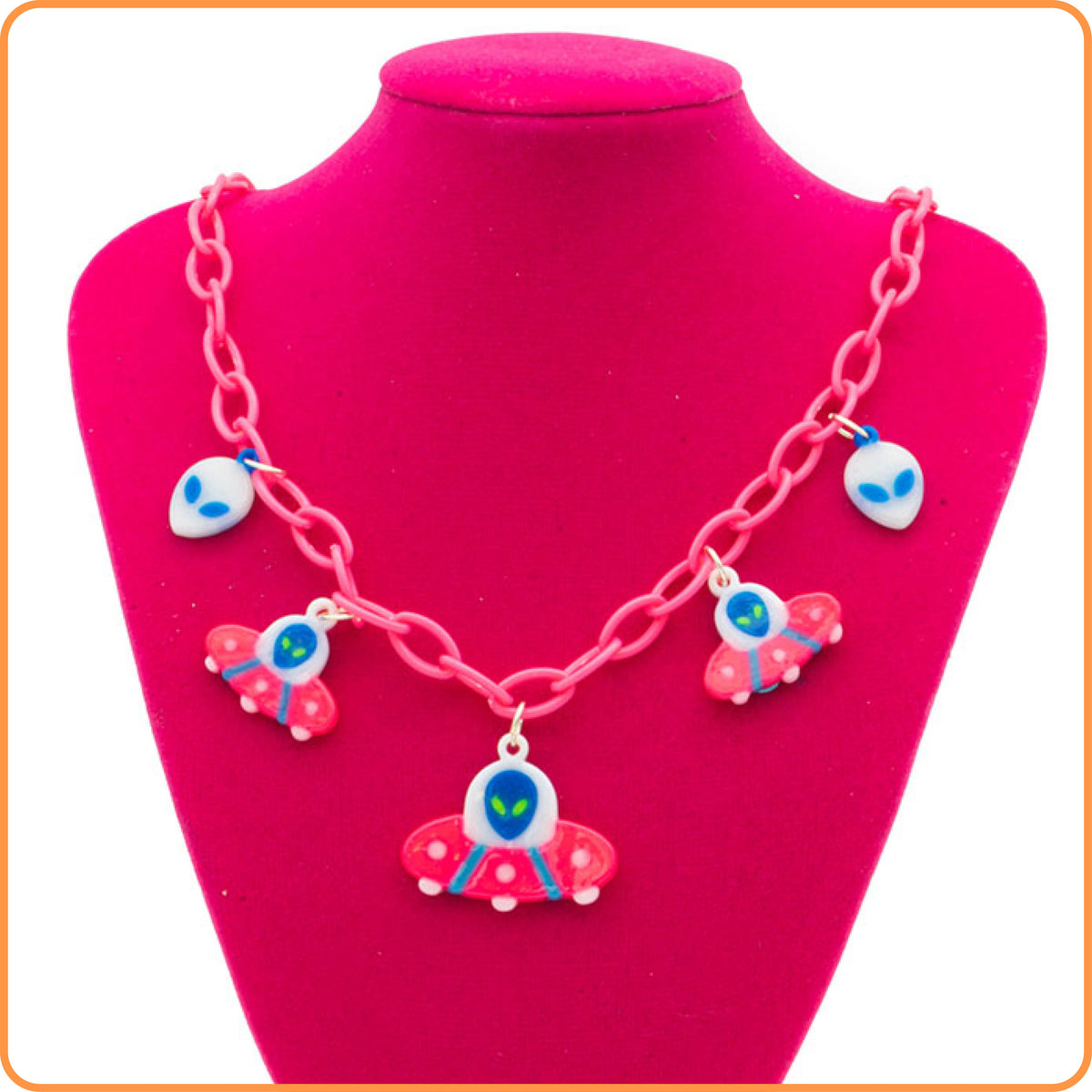Pink Space Vibes Kandi Necklace