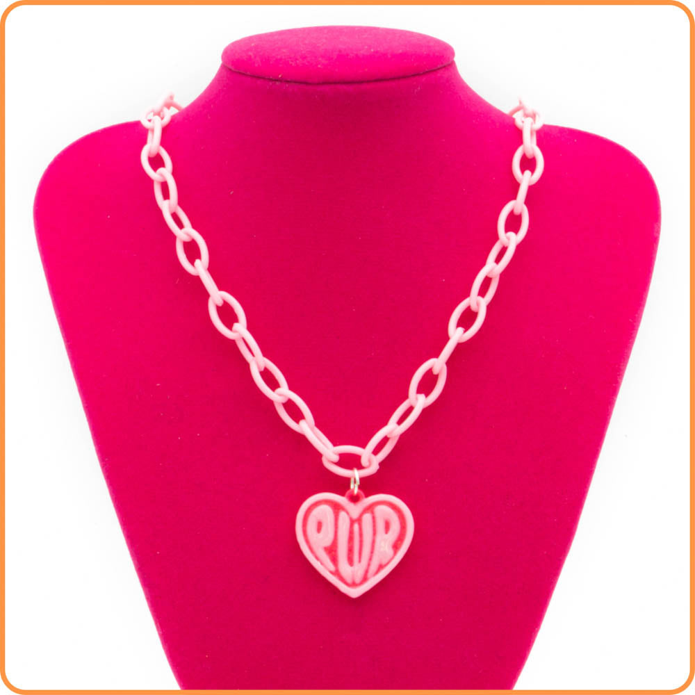 PLUR Heart Kandi Necklace