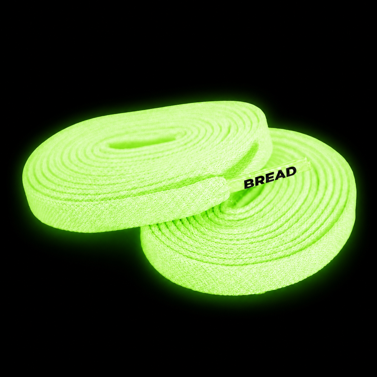 Night White Glow-in-the-Dark Elastic Shoelaces