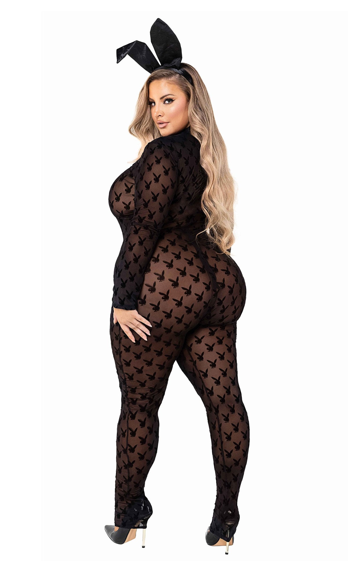 2pc Sheer Bunny Bodysuit