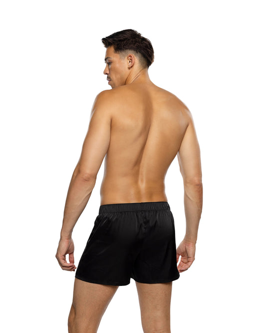 Black Playboy Bunny Boxer in satin for rave looks
