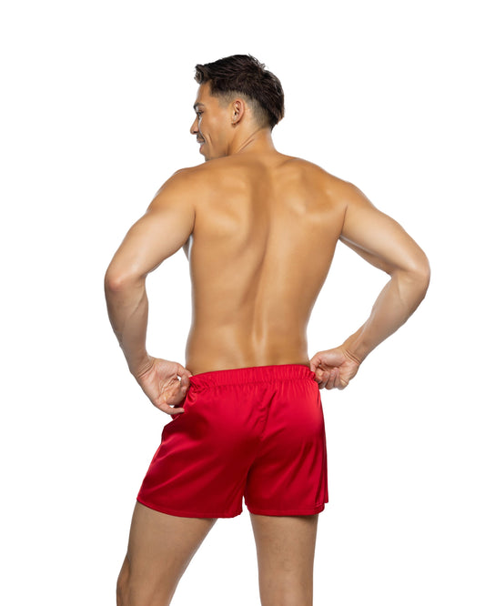 Black Playboy Bunny Boxer in satin for rave looks