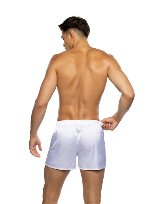 Black Playboy Bunny Boxer in satin for rave looks