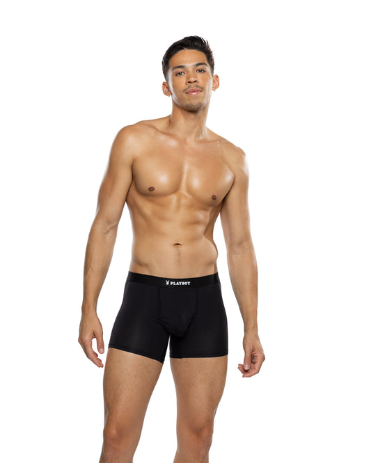 Black Mens Playboy Boxer Briefs for rave looks