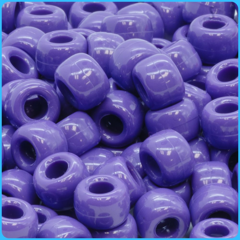 Light Purple Pony Beads (9mm, 300 Pack)