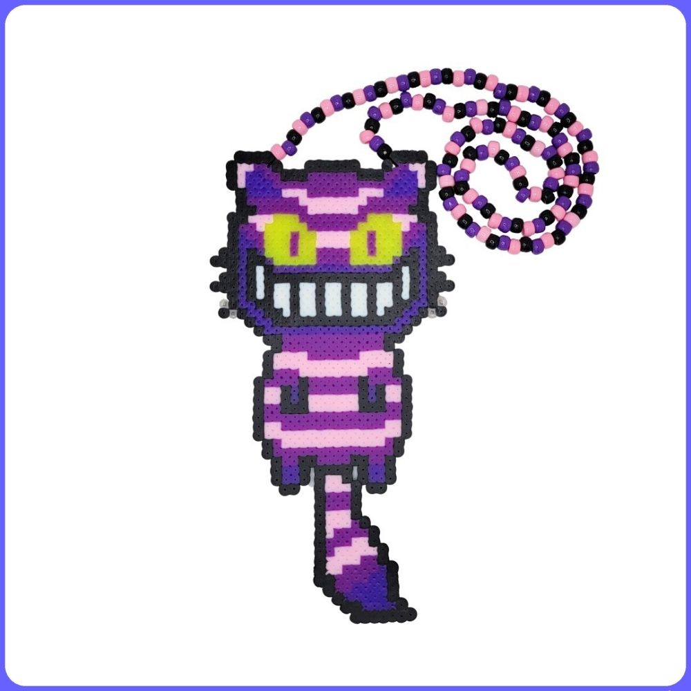 Cheshire Cat Perler Necklace (Large)