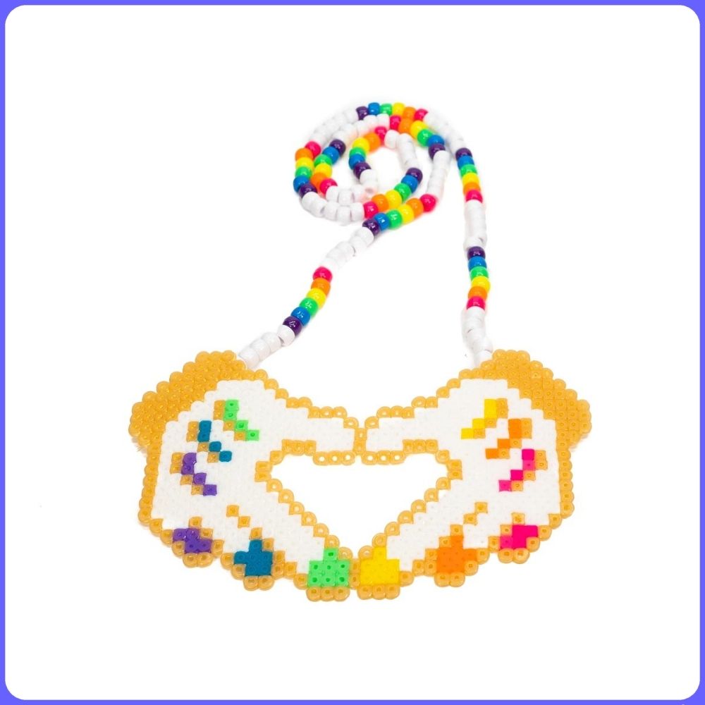 Heart Hands Perler Necklace (Medium)