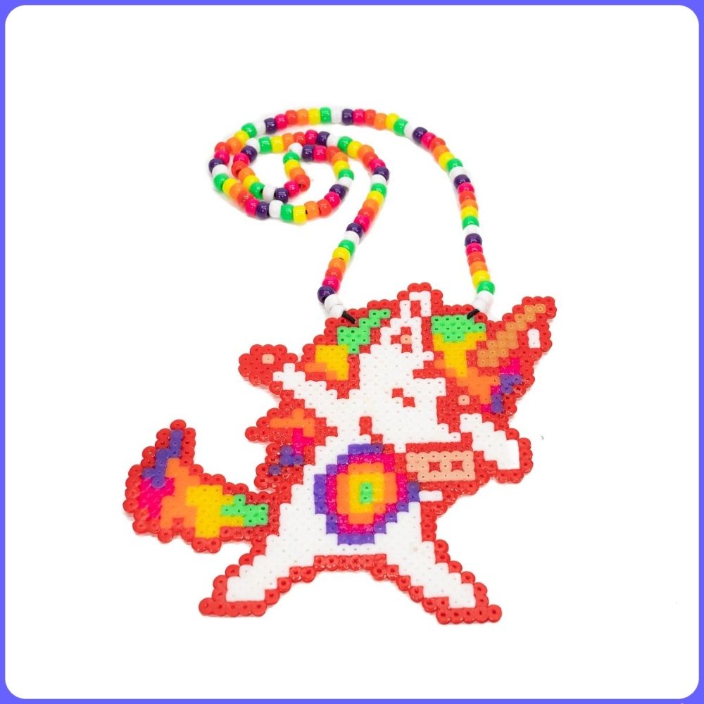 Dabs Unicorn Perler Necklace (Large)