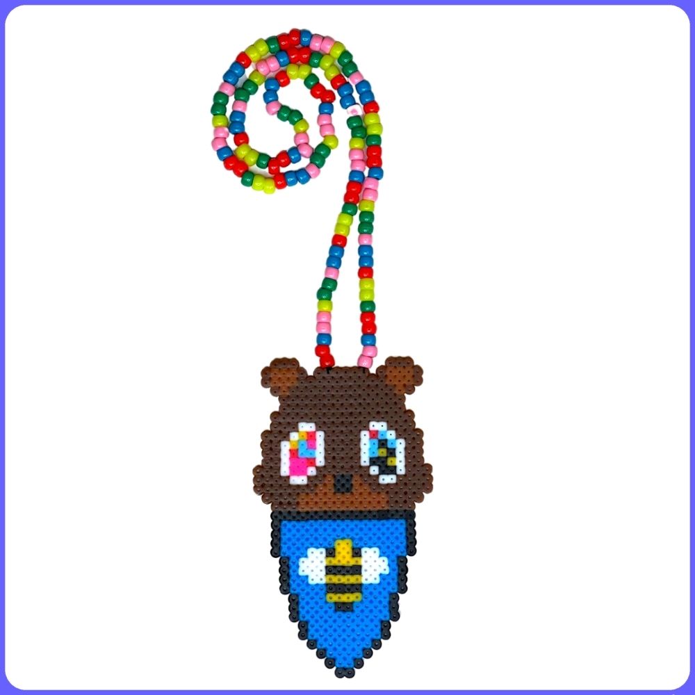 Bear Grillz Perler Necklace (Large)