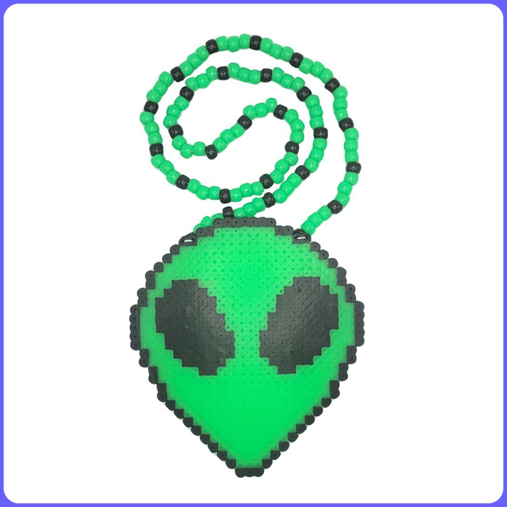 Alien Head Perler Necklace (Large)