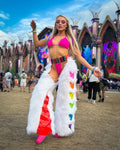 Rainbow Heart Light-Up Rave Chaps