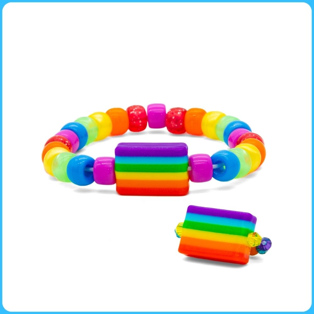 Pride Kandi Ring & Bracelet Set (2-Pack)