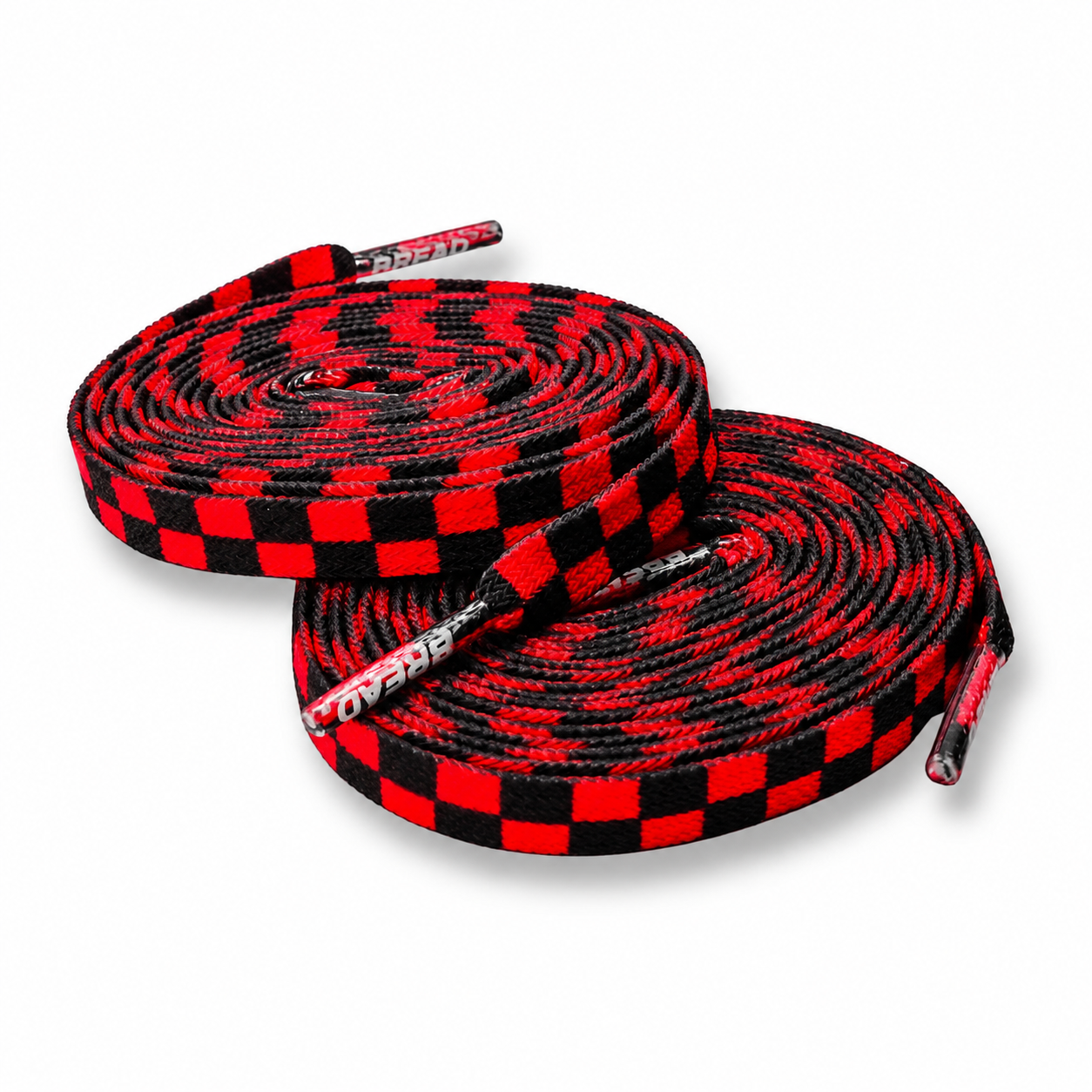 Red Checkered Elastic Shoelaces