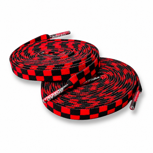 Red Checkered Elastic Shoelaces