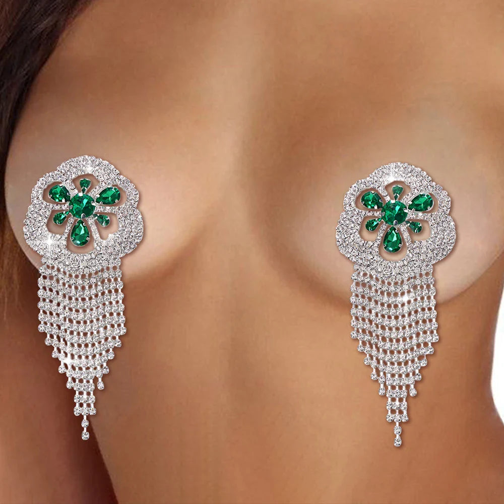 Luxury Crystal Pendant Body Jewelry – Shimmering Rhinestone Charm Set & Exotic Accents for Raves, Festivals & Fine Lingerie
