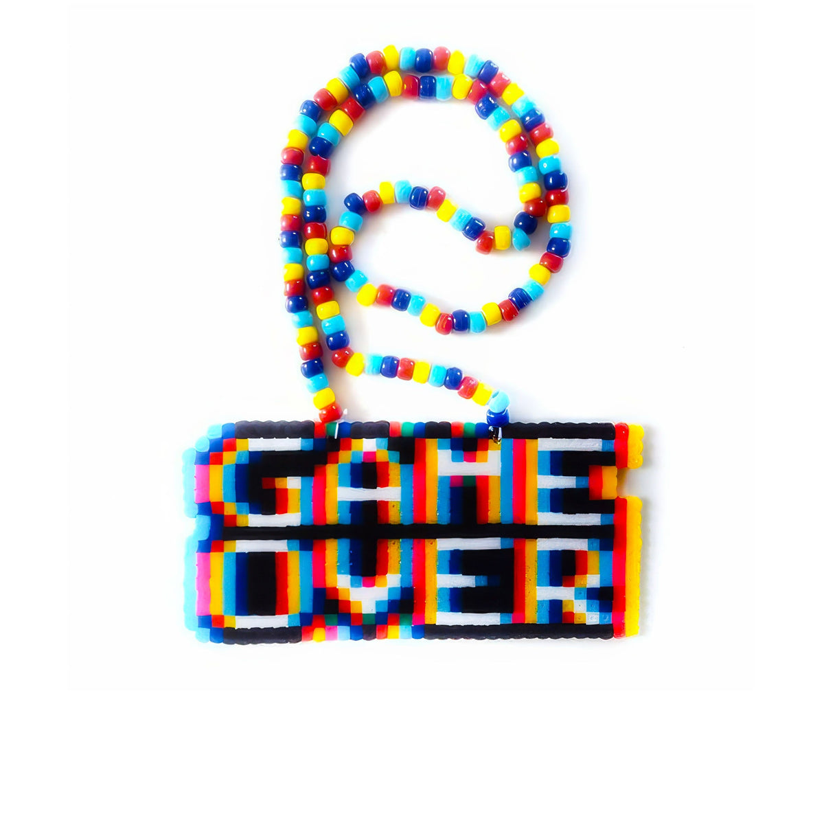Game Over Perler Necklace (Medium)