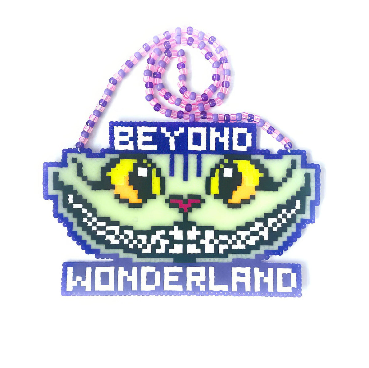 Beyond Wonderland Cheshire Cat Perler Necklace (XL)
