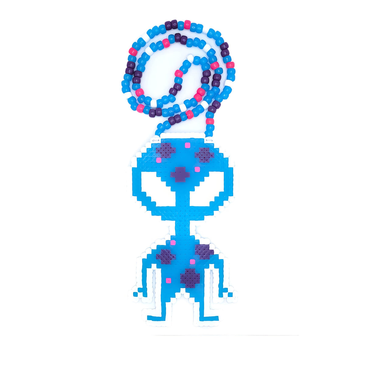 Alien Invader Perler Necklace (Large)