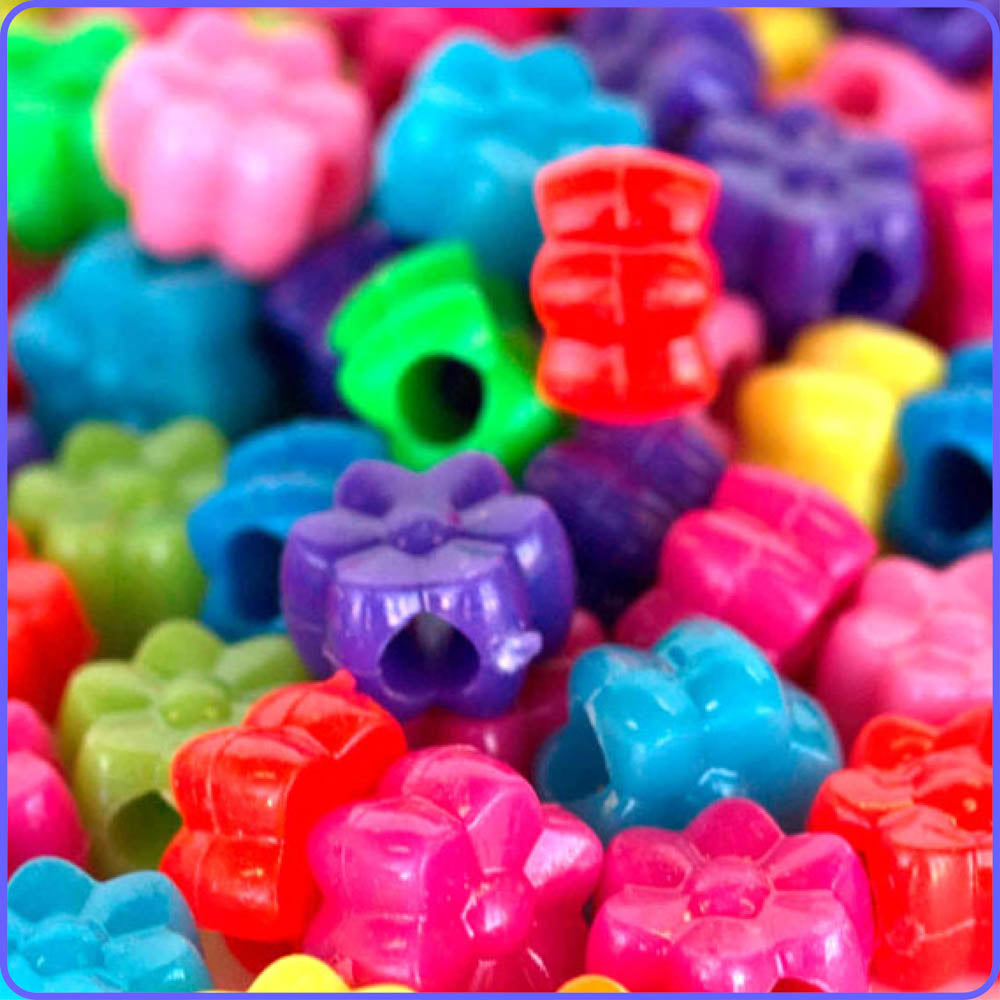 Multicolor Daisy Flower Beads (100 Pack)