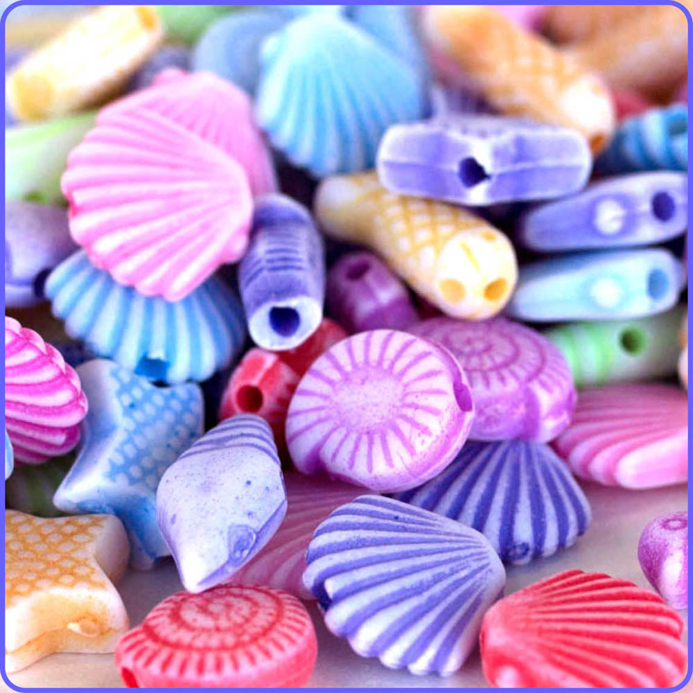 Pastel Sea Treasure Beads (150 Pack)