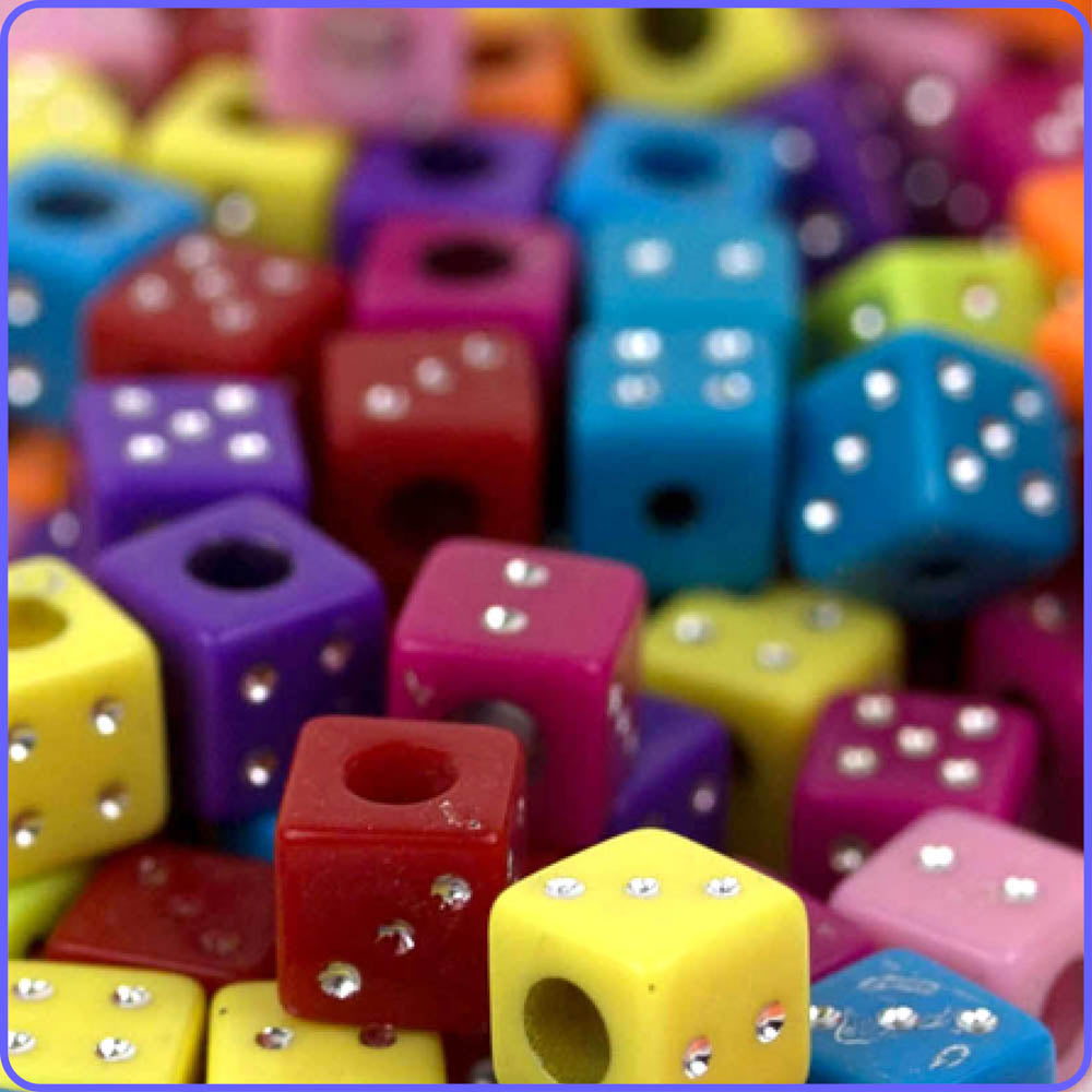 Las Vegas Dice Beads (100 Pack)