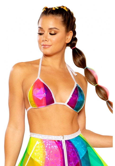 Beach Ball Rainbow Bikini Top