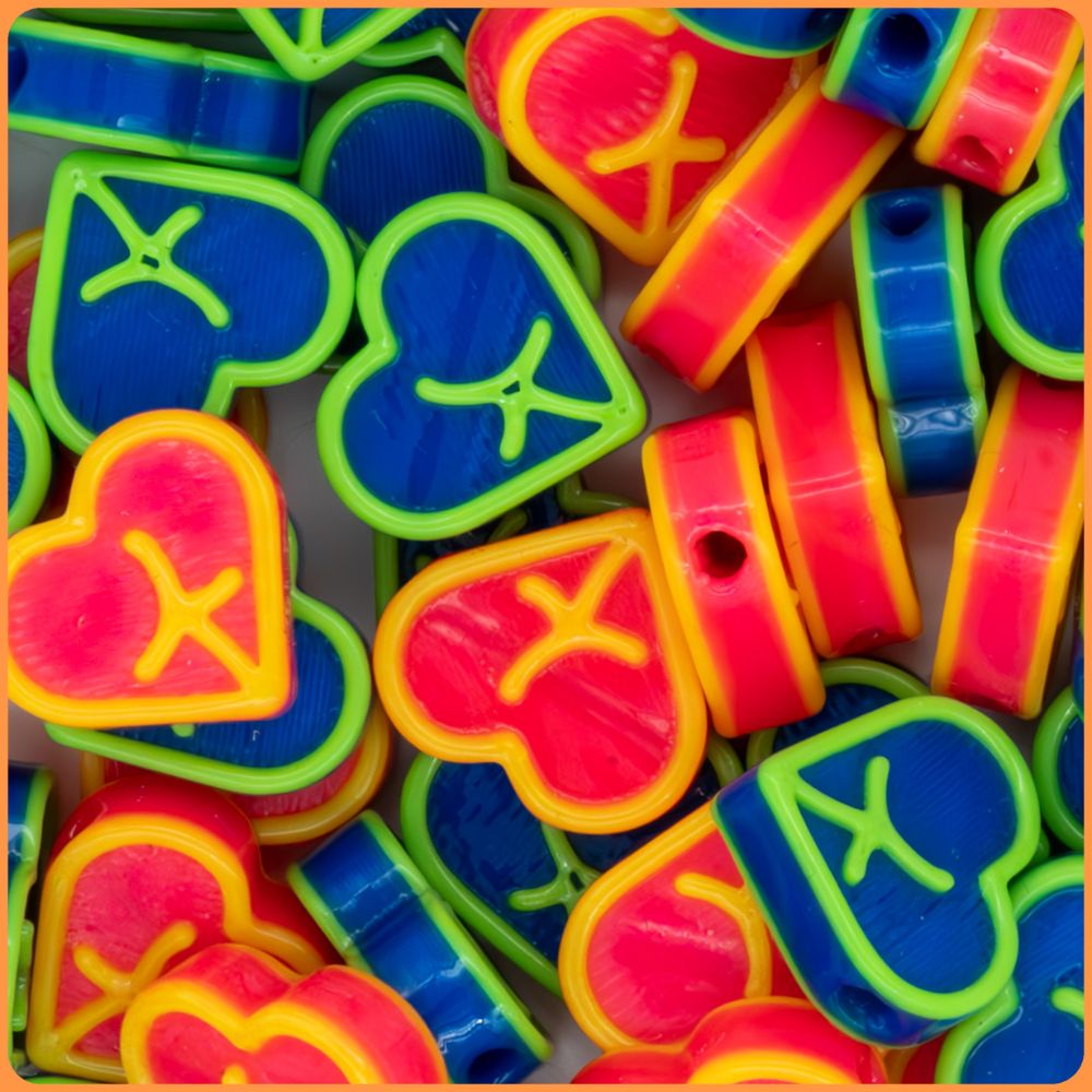 Heart Butt Kandi Bead