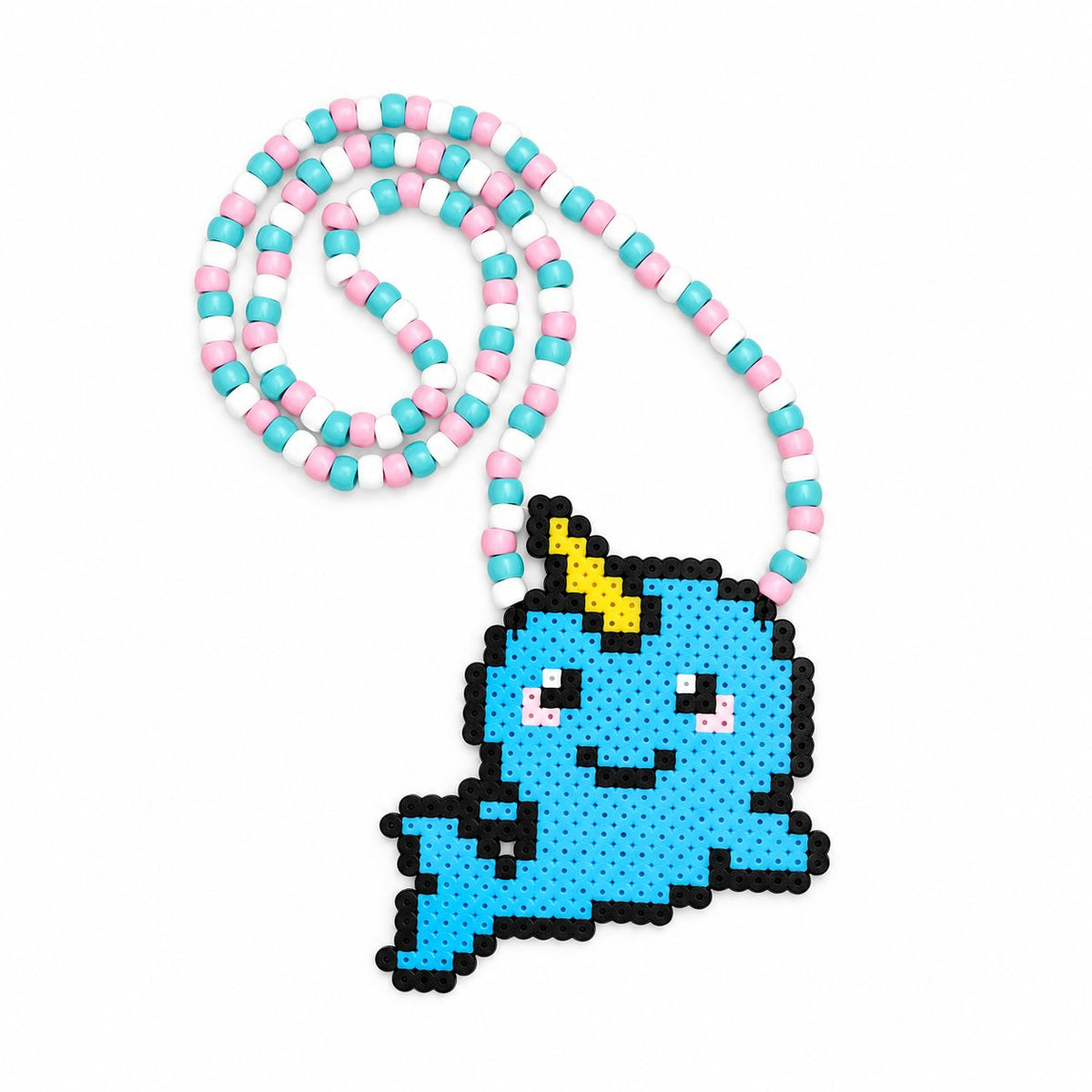 Narwhal Perler Necklace (Small)