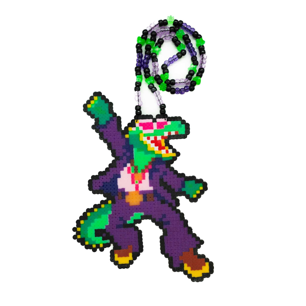 EDC Dancing Crocodile Perler Necklace (Large)