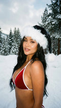 Vinyl & Faux Fur Santa Hat