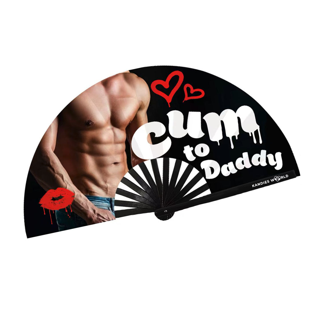 Cum to Daddy Hand Fan