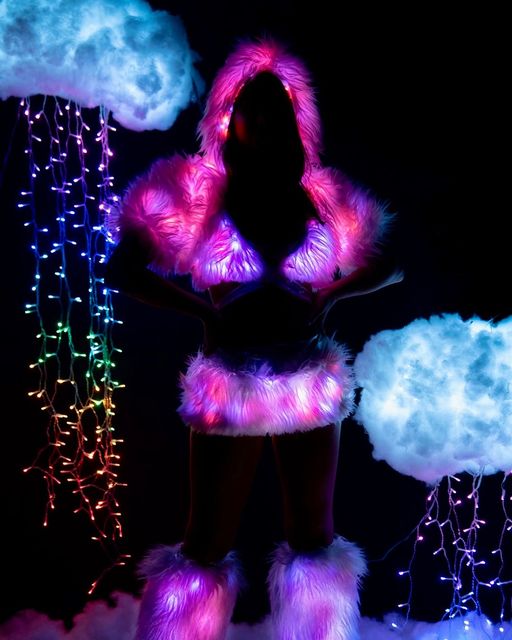 Light-Up Faux Fur Skirt