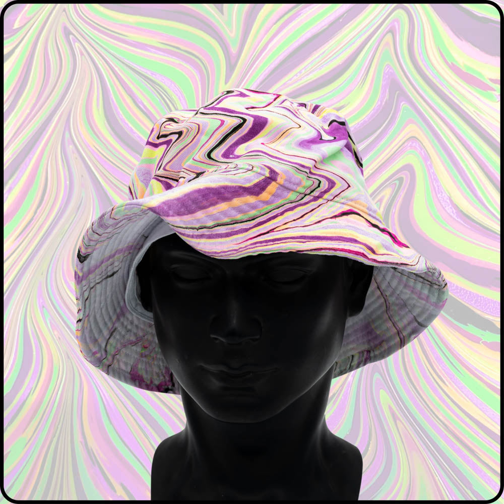 Disco Kitty UV Hydro-Dipped Bucket Hat