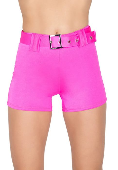 Hot Pink Shorts With Belt