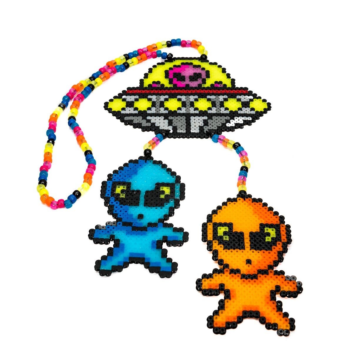 Alien Invasion Perler Necklace (XL)