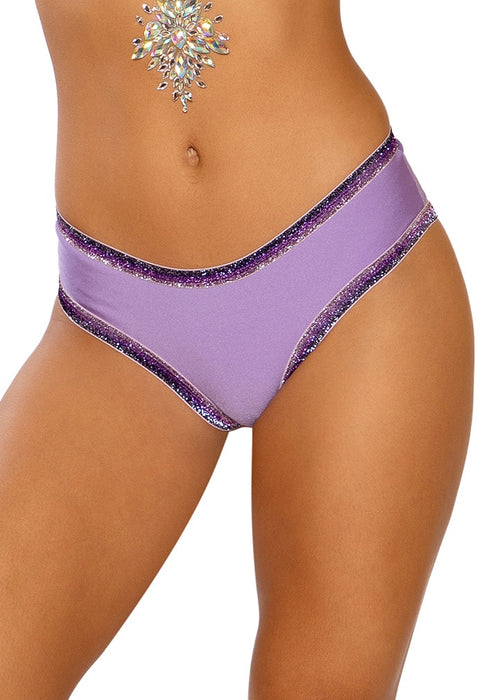 Lavender Glitter Elastic Shorts