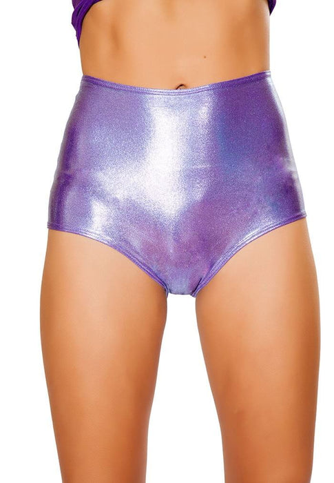 Lavender Shimmer High Waist Shorts