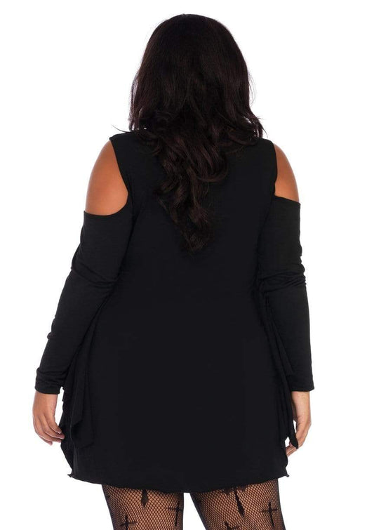 Plus Jersey Spider Web Dress With Wings