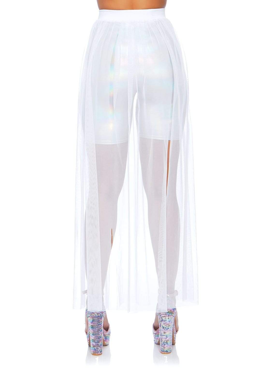 Multi Slit Sheer Full Length Maxi Skirt