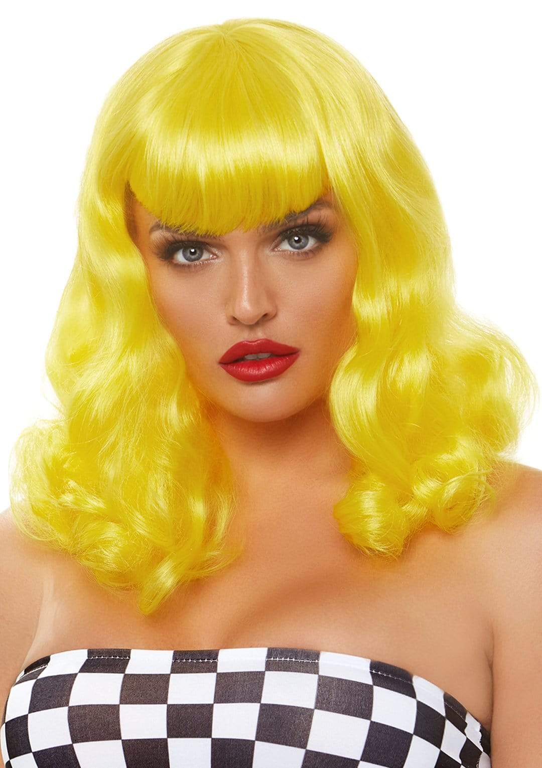 16" Retro Curly Bob Wig