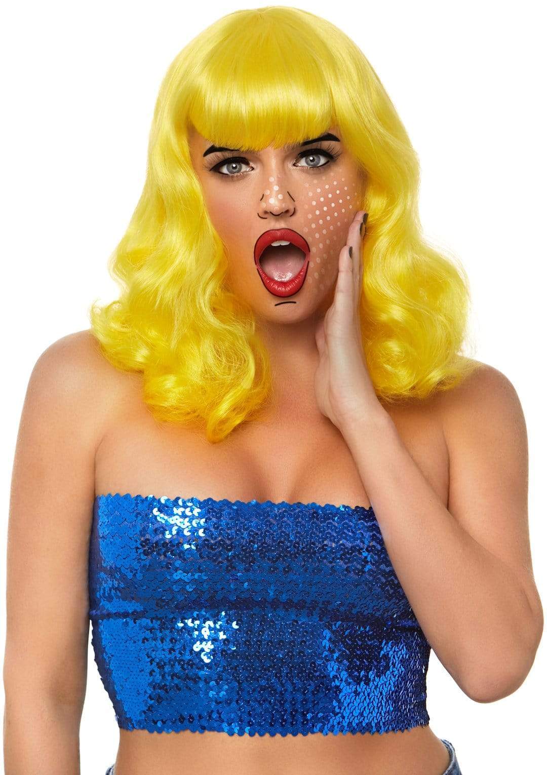 16" Retro Curly Bob Wig