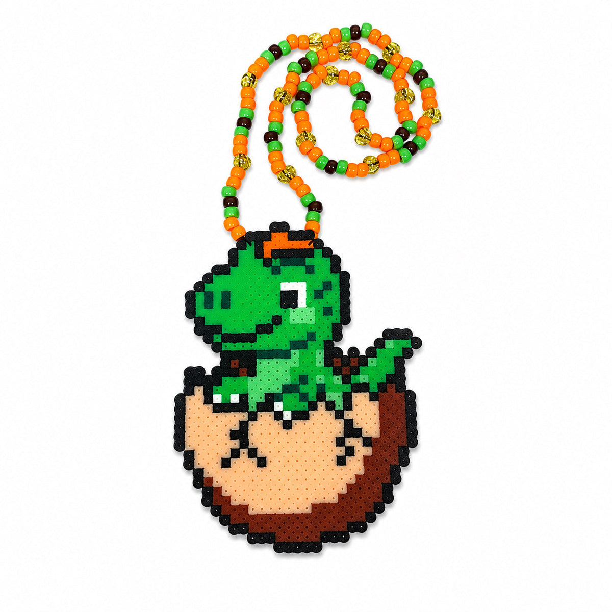 Lost Lands Baby Dino Egg Perler Necklace (Medium)