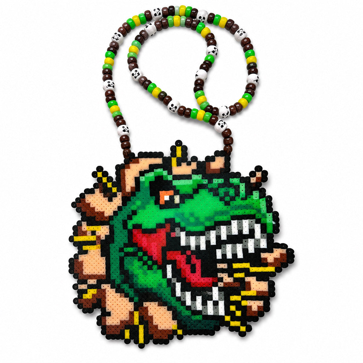 Lost Lands T-Rex Dino Head Perler Necklace (XL)